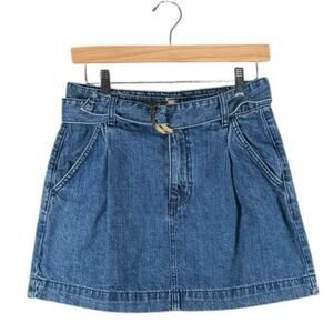 We the Free Women’s Jade Belted Denim mini Skirt Pockets Western Cowgirl | 27